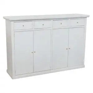 Credenza madia buffet mod Lia in legno Shabby chic bianco anticato