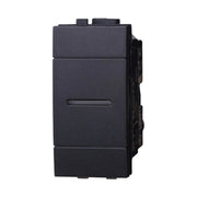 Deviatore Assiale 1P 16A Unipolare Colore Nero Compatibile Con Bticino Living International