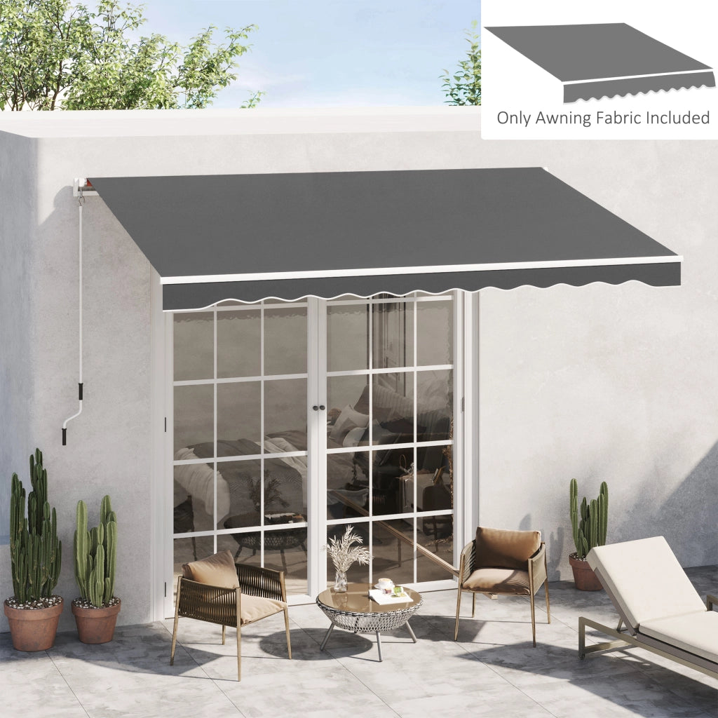 Tenda da sole in poliestere ad alta densit¨¤ 280 g/m2 anti-UV ¨C zephmum ¨C grigio 2.82x2.4 m