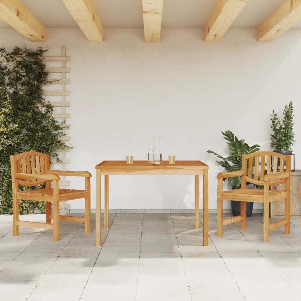 Set da Pranzo per Giardino 3 pz in Legno Massello di Teak 3157925