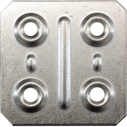 BL PIASTRINA QUADRA 40X40 MM ZINCATA 10 PZ*- 6,0 blister