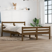 Giroletto senza Materasso-Struttura Letto Ambra in Legno Massello 140x190 cm