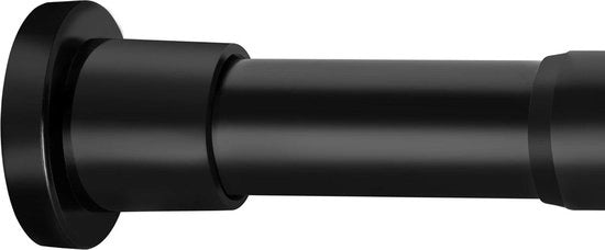 Telaio per tenda doccia regolabile - Nero - 78-194 cm - Cerniere per tenda - Fori - Tenda per la porta - Tenda per la cabina armadio - Bagno