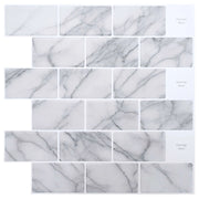 Piastrella subway 20 pcs Marmo Bianco 30 x 30 cm