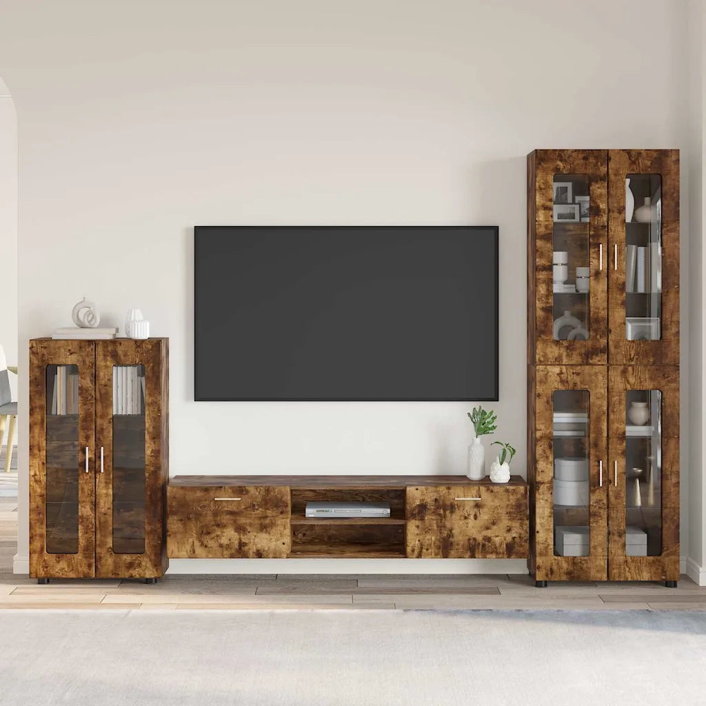 Set mobile TV FLORIN 3 pcs Rovere fumé Legno multistrato 3397959