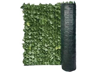 SIEPE ORNAMENTALE FOGLIE DI EDERA CON RETE OMBREGGIANTE- - mt.3x1,5h. - 1 rotolo T-REX