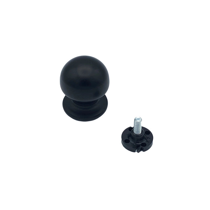 Pomolo fisso per porta SAGUATTI 169/50ZB in alluminio nero opaco