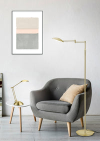 Lampada tavolo da Interno a LED in Metallo Ottone Satinato