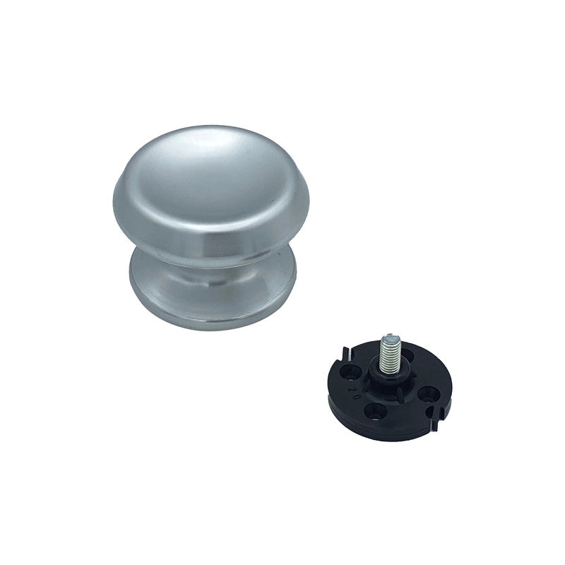 Pomolo fisso per porta SAGUATTI 166/80AB in alluminio argento lucido