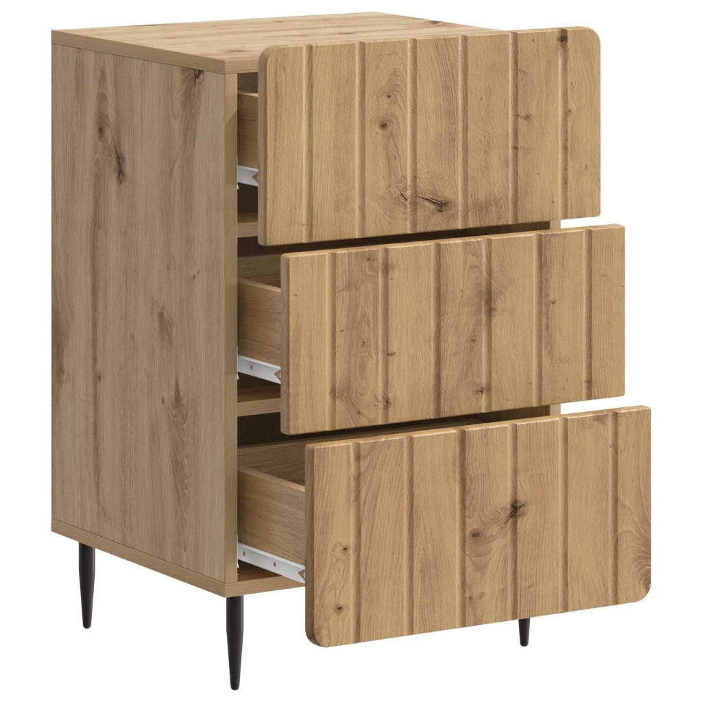 Armadio da Notte con cassetto Rovere Artigianale 43x 41 x 68 cm