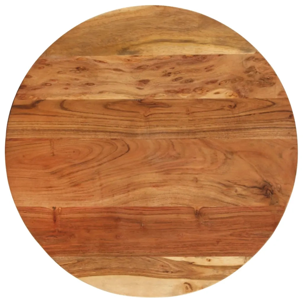 Tavolino | Tavolo laterale 60x(42-62) cm in Legno Massello di Acacia e Ghisa