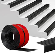 Profilo antiscivolo autoadesivo - Protezione dei gradini - Materiale PVC duraturo - Lunghezza 4 metri - Nero