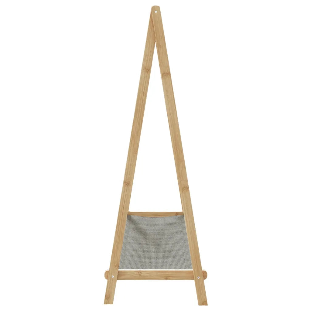 vidaXL Appendiabiti con Ripiani 106x34x102 cm in Bambù