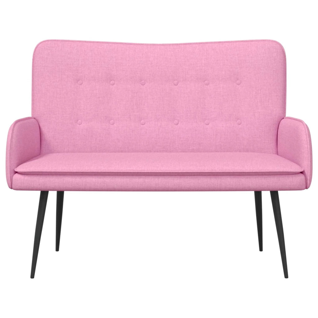 Divano a 2 Posti Rosa 115 x 61 x 87 cm Tessuto