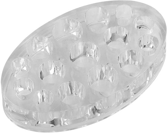 Ottimizzatore di Inchiostro - Materiale Acrilico Durevole - 15 Fori - Forma Ovale - Utilizzo Professionale - Facile da Pulire - Contenitore di Pigmenti