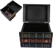 Scatola a Libro in Stile Vintage con Coperchio per Deposito Segreto - 63 * 43 * 52 pollici.