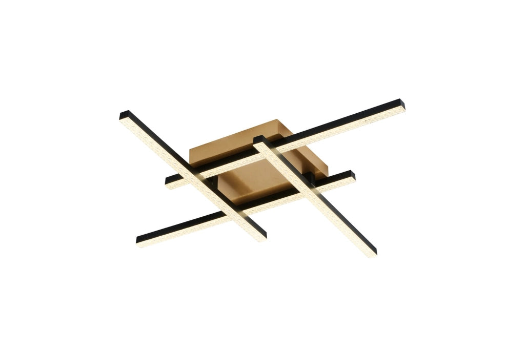 Plafoniera LED moderna nero-oro 24W 4000K Rabalux Demir