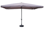 MAURY'S OMBRELLONE DA GIARDINO RETTANGOLARE 3 X 4 MT IN COLORE GRIGIO