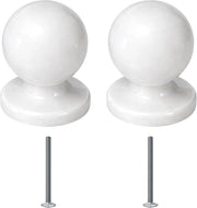 Pomolo per mobili 25x32 mm bianco per cassetti e ante - confezione da 2 pezzi