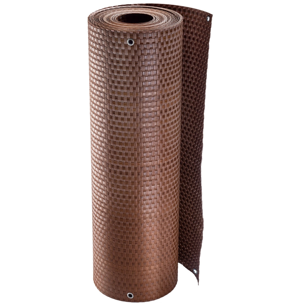 Telo di copertura per balcone in tecnorattan KADAX 0,9x4 m, marrone, tappetino premium per balcone e terrazzo.