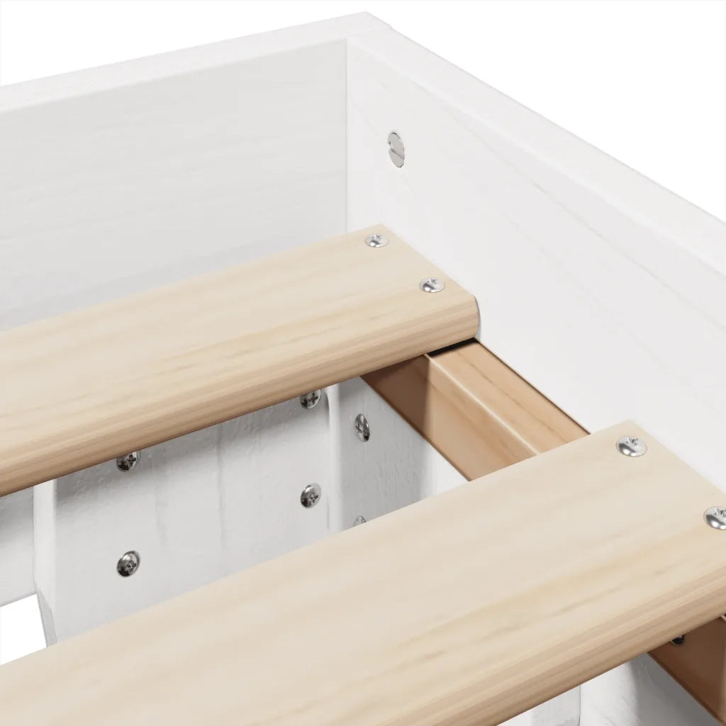vidaXL Letto senza Materasso Bianco 135x190 cm Legno Massello di Pino