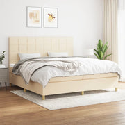Giroletto a Molle con Materasso Crema 200x200 cm in Tessuto cod mxl 63096