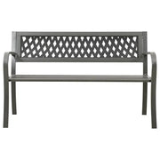 Panchina da Giardino | Panca da Giardino 125 cm in Acciaio Grigia