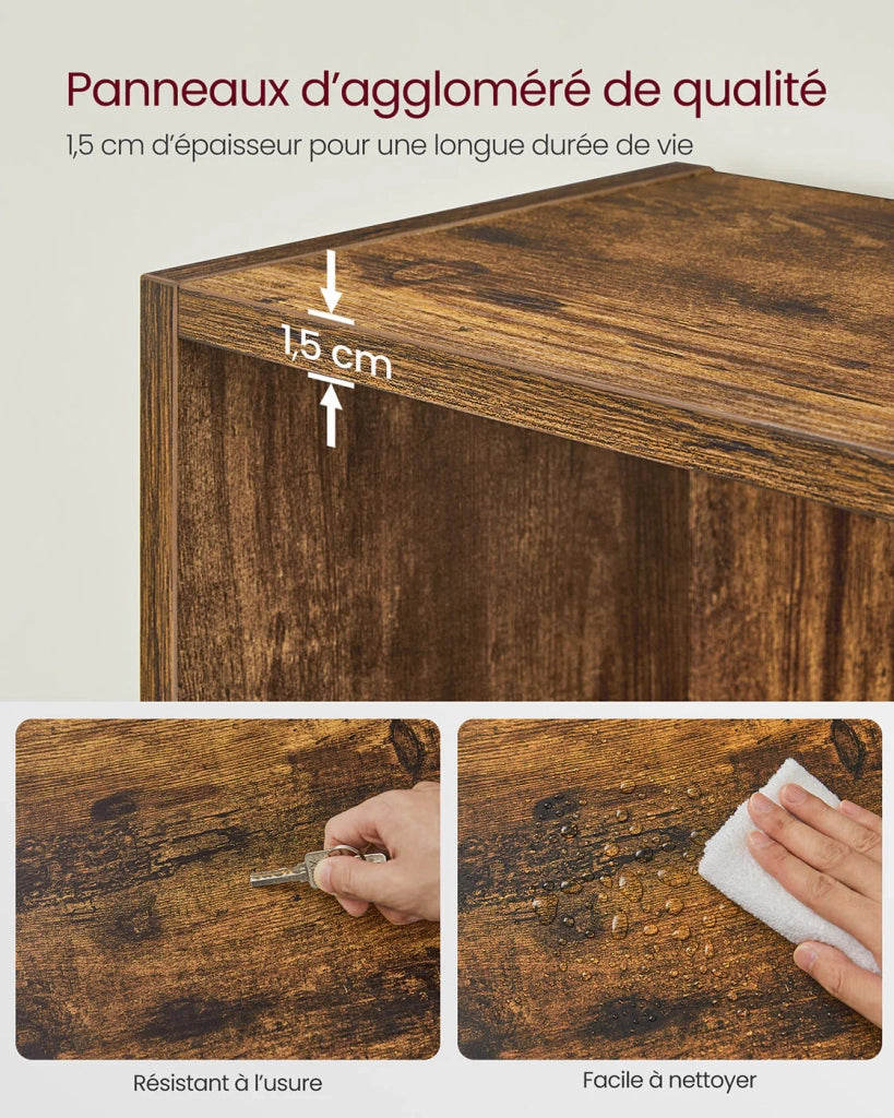 Libreria/contenitore a cubo a 10 scomparti per soggiorno ufficio camera da letto divisorio per ambienti stile scandinavo bianco 12_0004246
