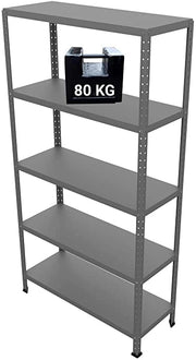 SCAFFALE IN METALLO MARTELLATO ETTORE KIT BULLONI 100X40X H187 CM CON 5 SCAFFALI