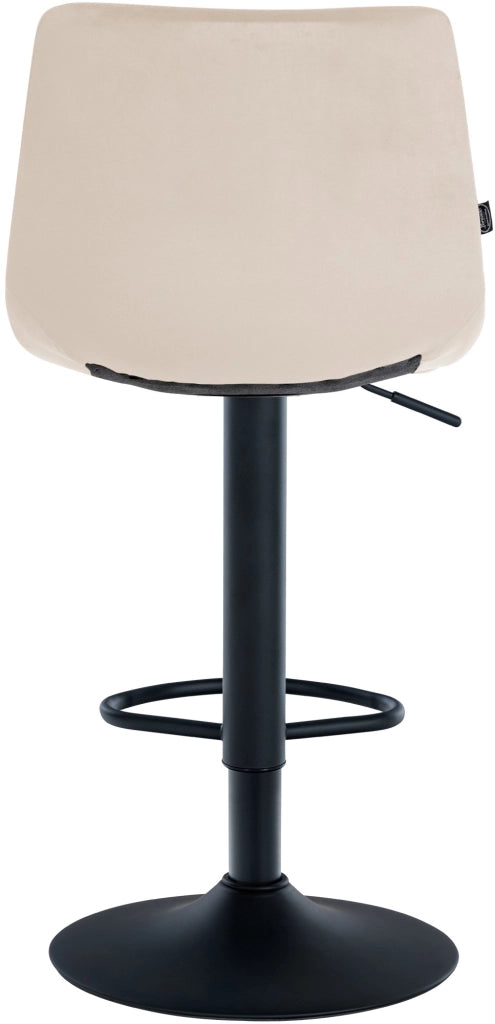 Sgabello Jerry Velvet crema,nero