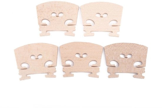 Set di Sostituzione per Violino Professionale - 5 Pezzi - In Legno di Noce Durevole e Leggero - Componenti per Violino