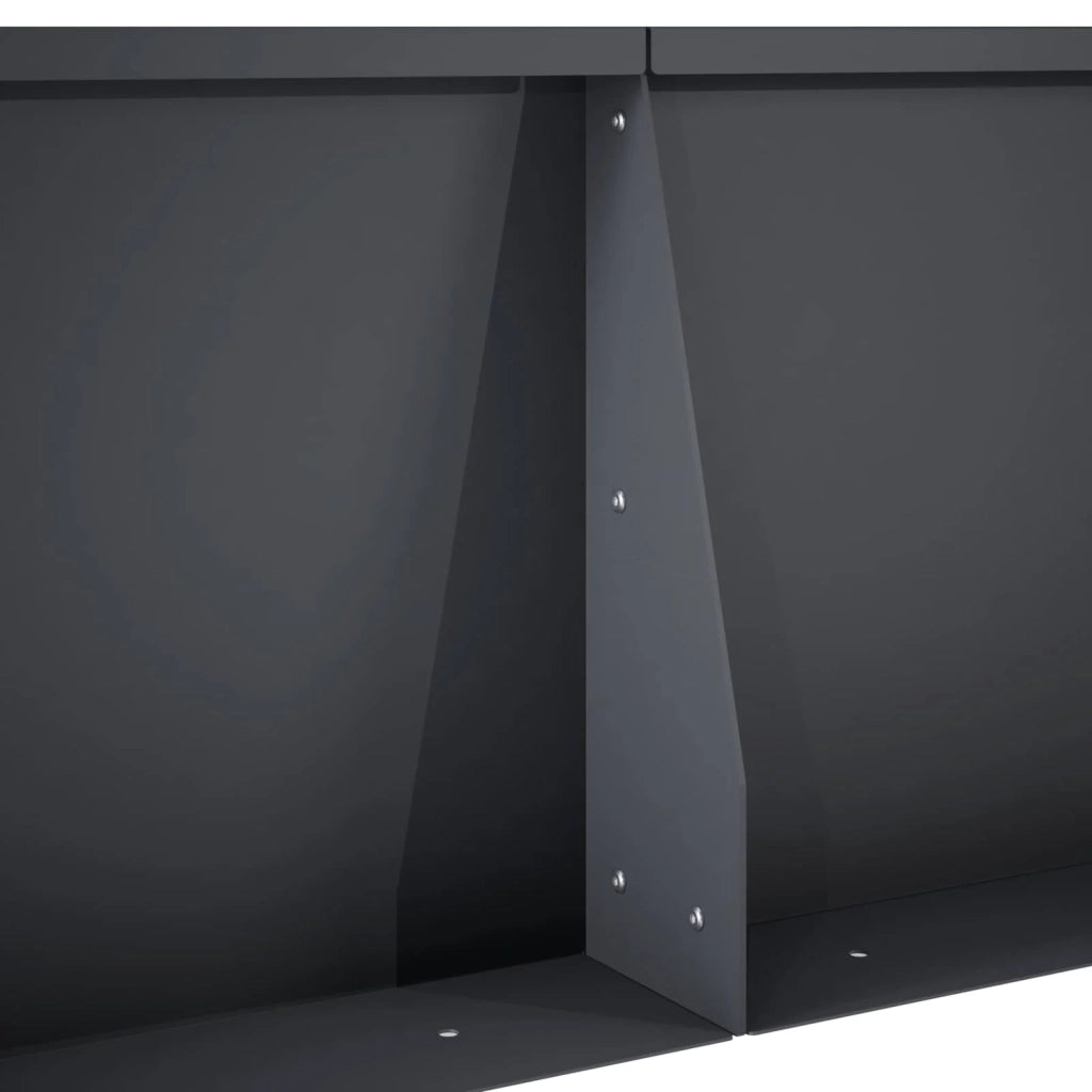 Muro di contenimento 2 pz 50 x 50 x 50 cm Acciaio Antracite 8015232