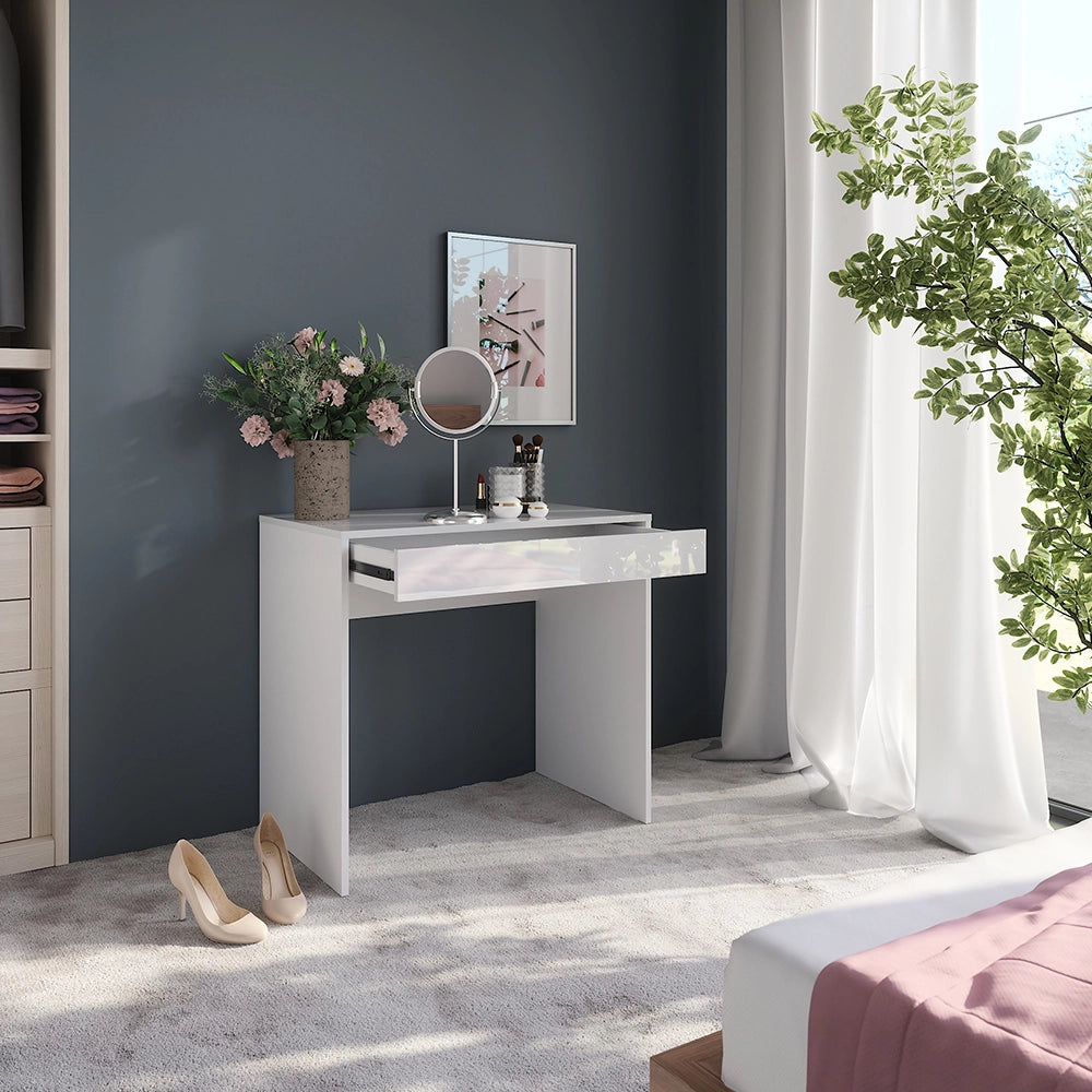 Vicco Tavolo da toeletta Bianco/bianco lucido 81.4 cm