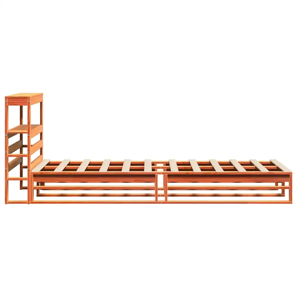 Letto senza Materasso Marrone Cera 75x190 cm in Legno di Pino 3306512