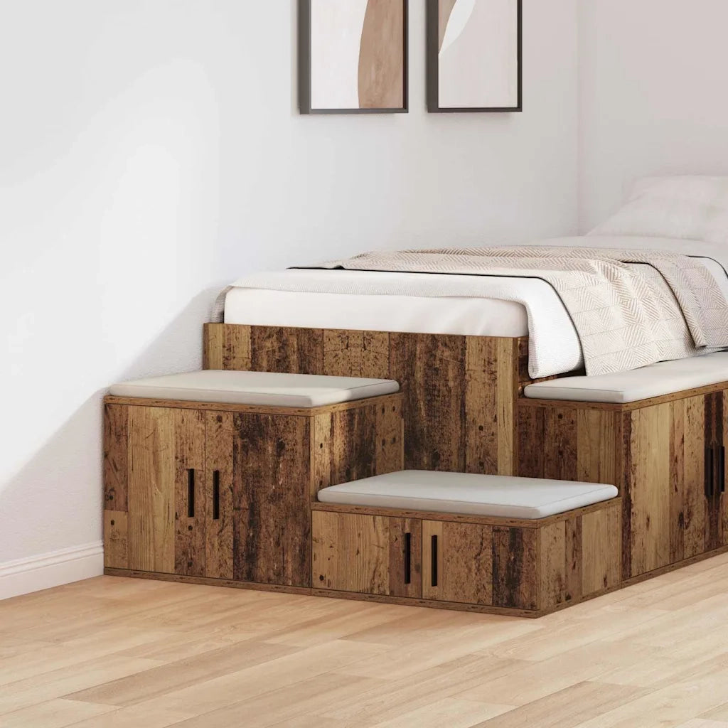 Armadio 2 pz Legno vecchio 127 x 41 x 40 cm Legno multistrato CFW1818148