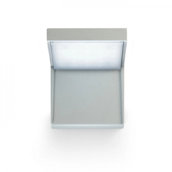Faretto applique VECINO da parete grigio argento  230V LED 5W IP54  3000K