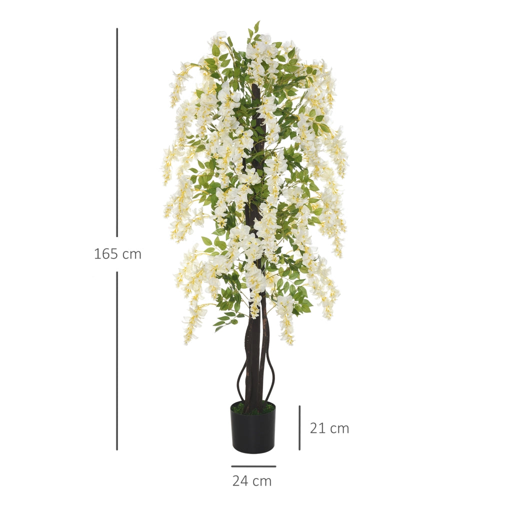 Pianta Artificiale Glicine 165cm ¨C Xylo ¨C Viola con Vaso Decorazione Casa