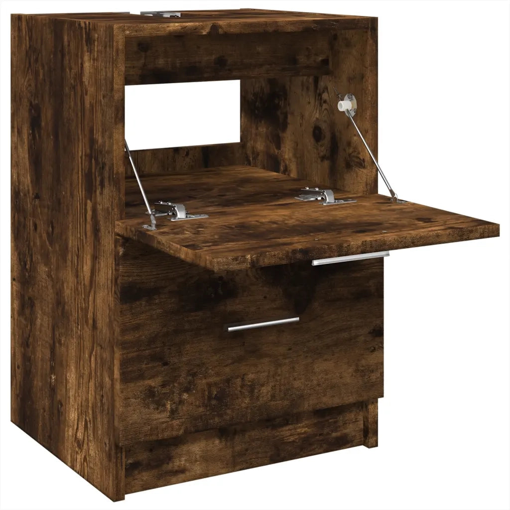 Mobile Lavabo | Armadio Lavabo Rovere Fumo 80x33x60 cm in Legno Multistrato