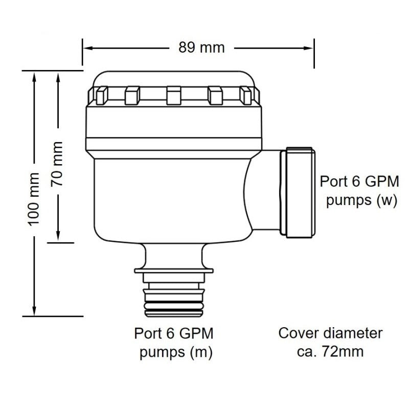 FILTRO ULTRA MAX WPS PUMPGARD 90° FILTER  40 MESH