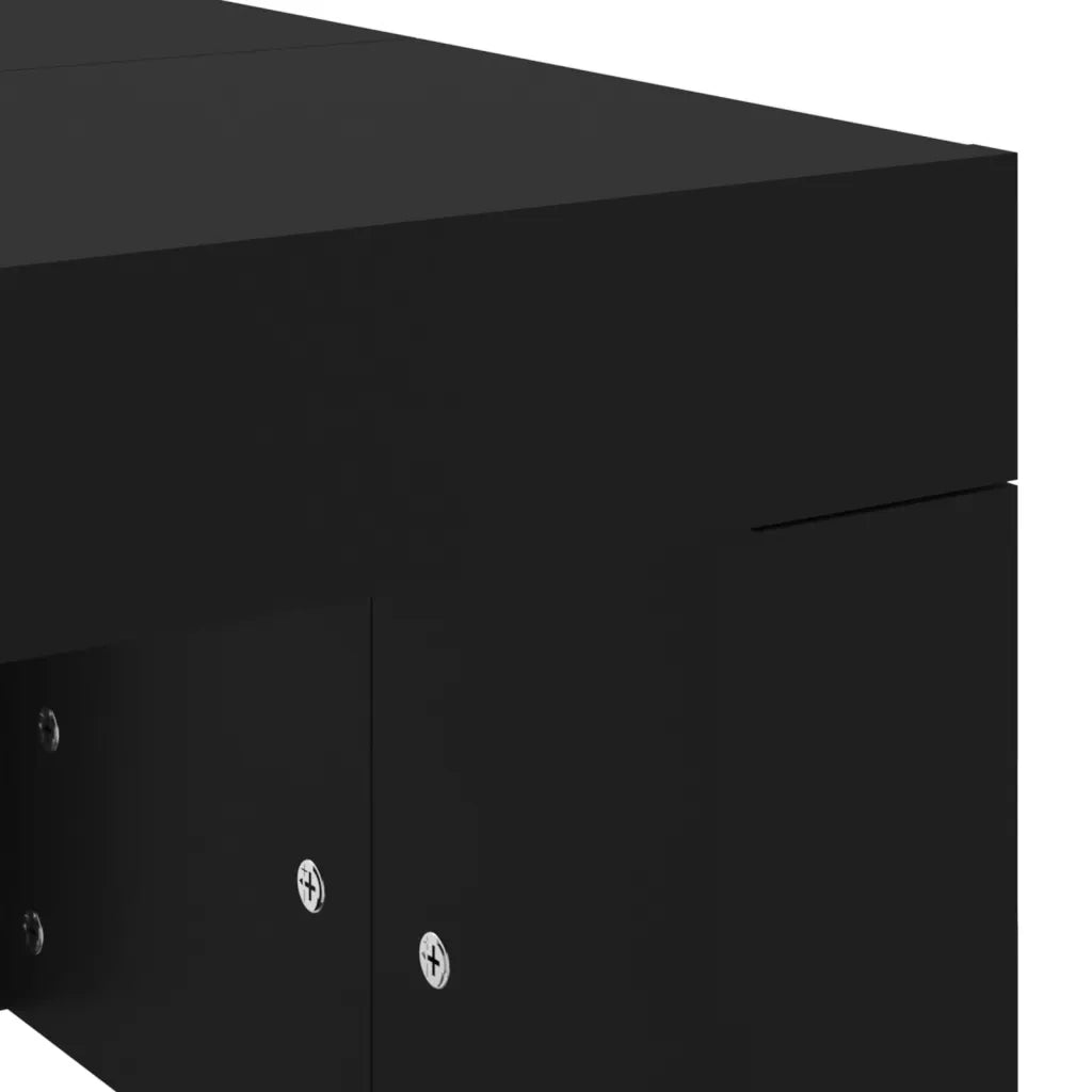 Tavolino da salotto | Tavolino da caff¨¨ | Tavolino da Soggiorno Nero 102x50x36 cm in Legno Multistrato