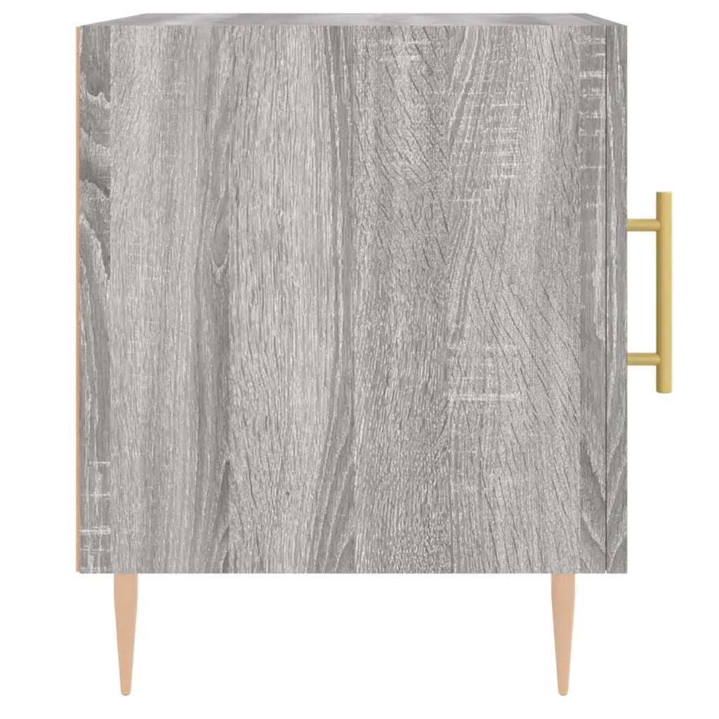 Comodini 2 pz Grigio Sonoma 40x40x50 cm in Legno Multistrato 827545