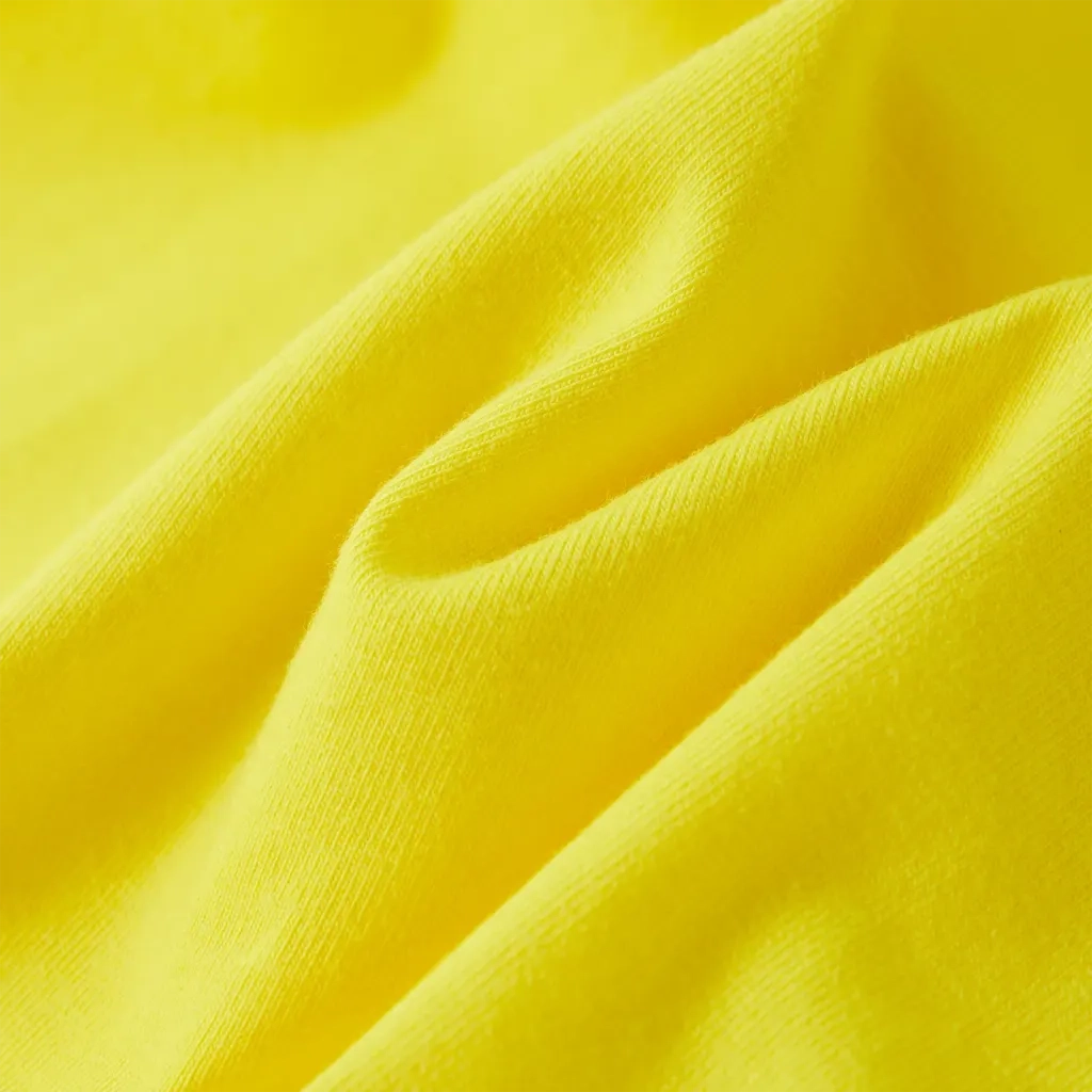 Maglietta Bambina Maniche Giallo Acceso 140