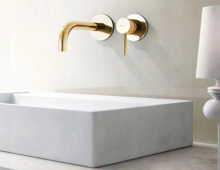 Rubinetto Da Incasso Rea Lungo Gold + Box