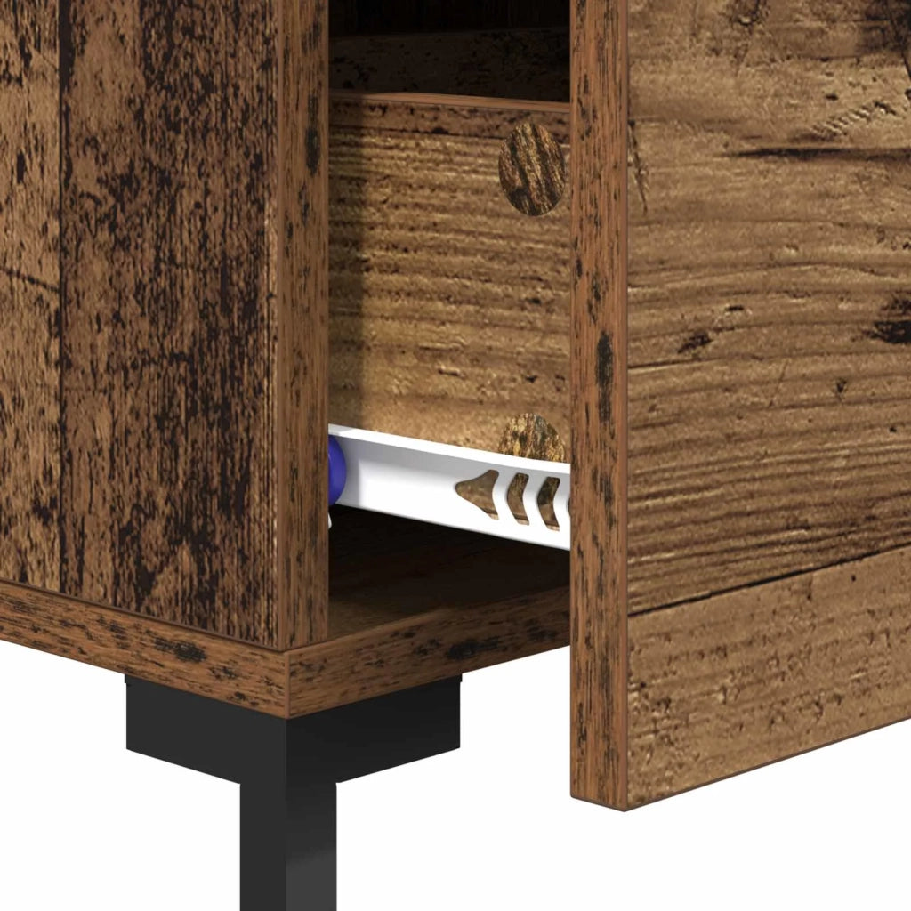 Armadio da Notte con cassetto Legno vecchio 40 x 40 x 66 cm 882116