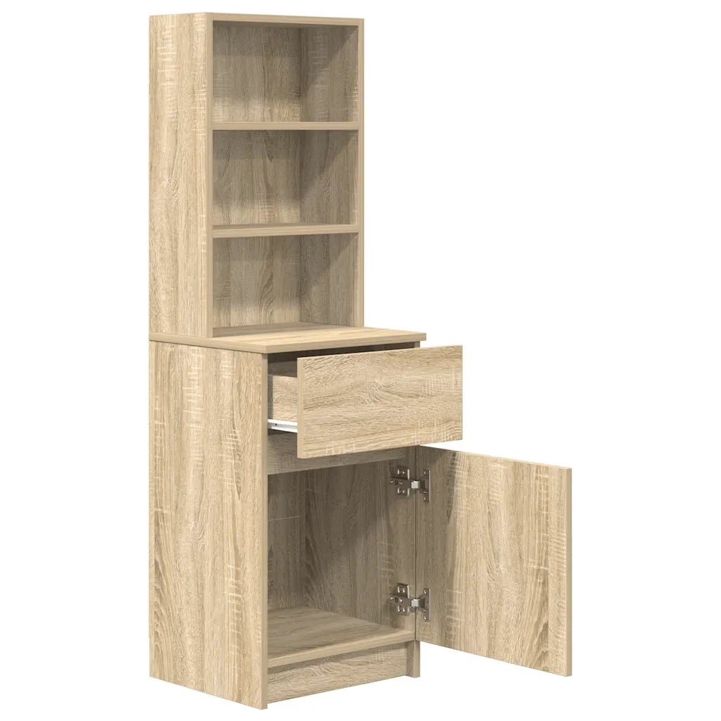 Comodino-Tavolino da notte Rovere Sonoma 39x35x125 cm in Legno Multistrato