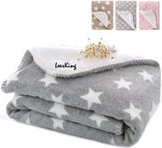 Coperta per animali morbida e soffice per divano e cesta lavabile, doppio lato, colore grigio, dimensioni 75 * 100 cm.