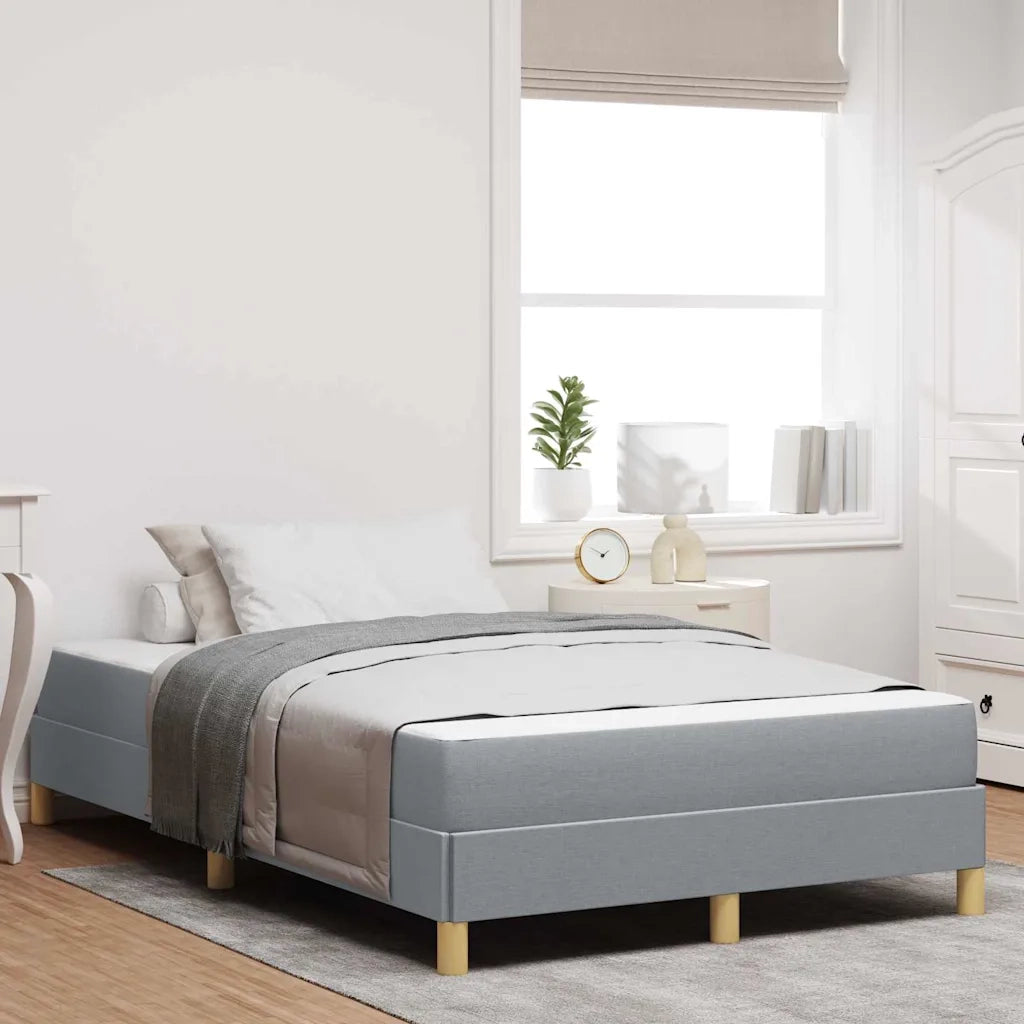 vidaXL Letto a molle Grigio chiaro e Marrone 120 x 190 cm