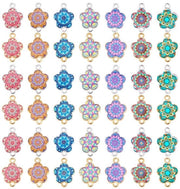 Set di 56 Bocchette in Emaille a Fiori in 14 Colori per Creare Gioielli