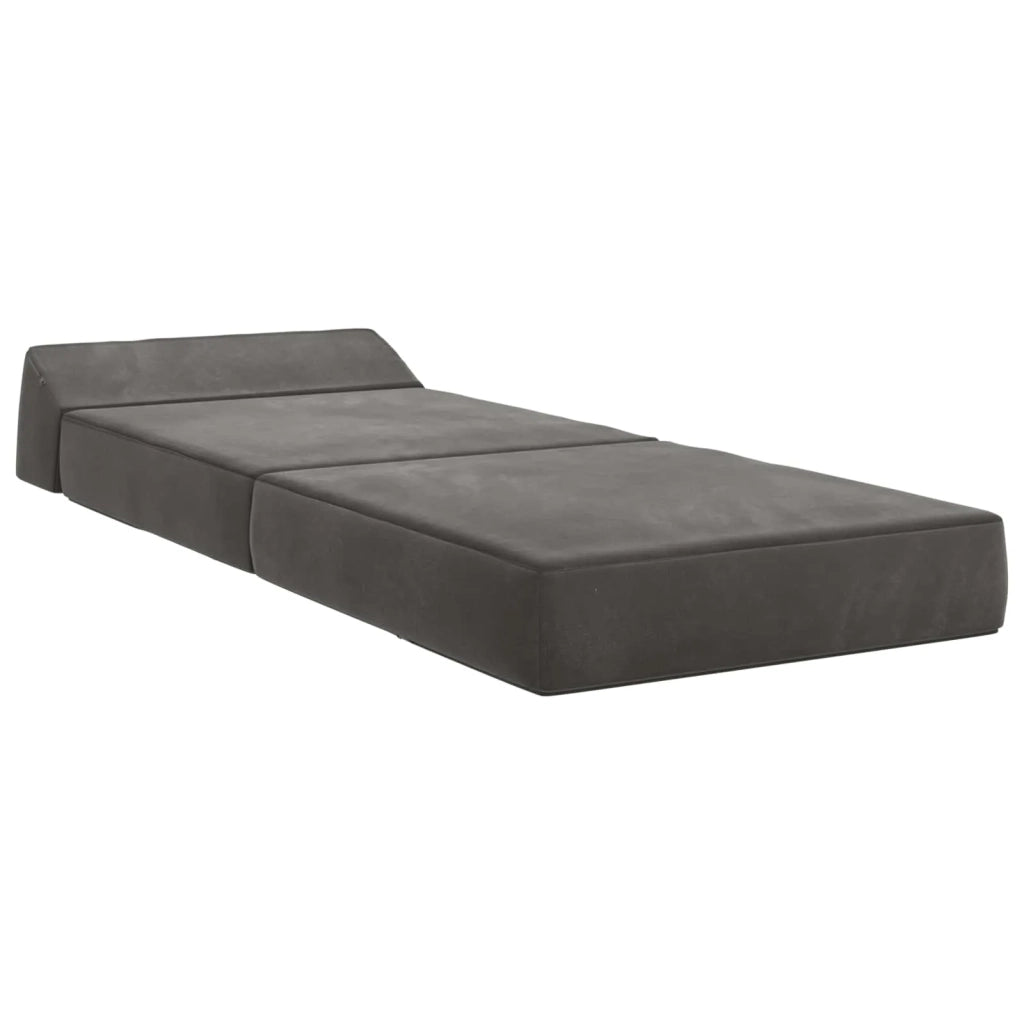 Divano Letto Pieghevole Grigio Scuro 60 x 70 x 41 cm Tessuto 900059