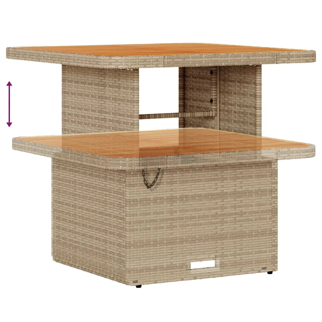 Set Divano da Giardino 9 pcs Beige e Grigio Chiaro polyrattan 3363692